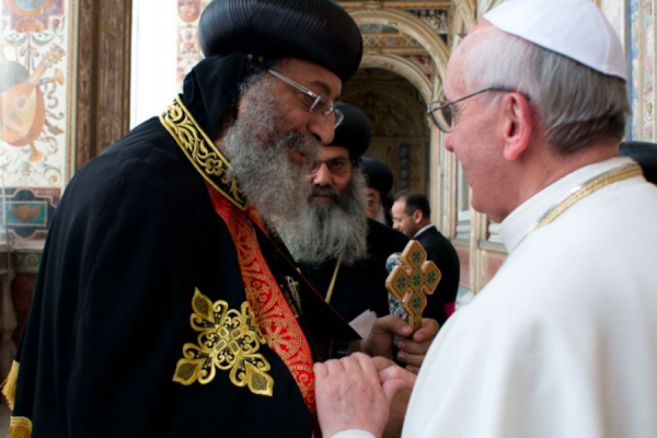 papież Franciszek i patriarcha tawadros